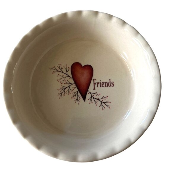 Nantucket "Friends" Cream Ceramic Bowls Set Of 2  Dishwasher Oven Microwave Safe - Picture 2 of 6